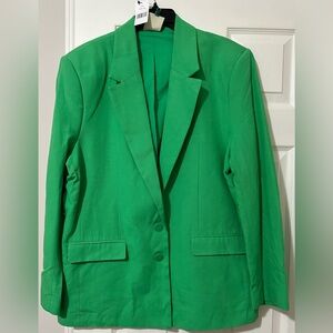 NWT Farm Rio bright green jacket size Large